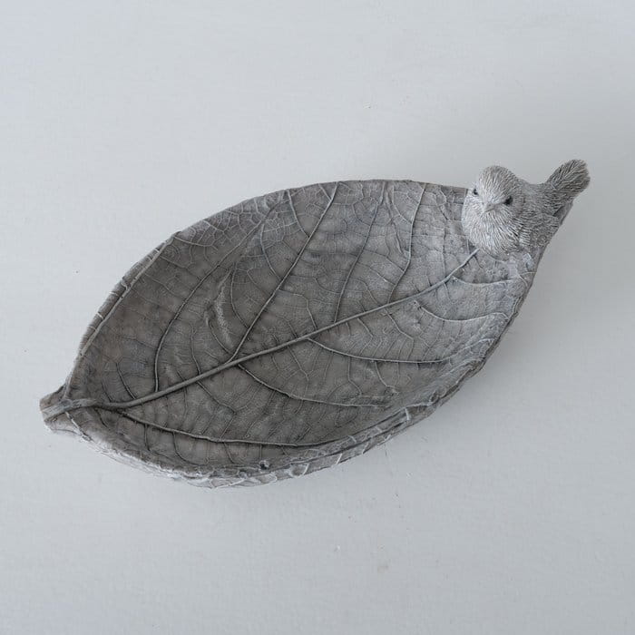 Декор для дому полістоун Годівниця/Ванна для птахів "Mirena" h=8 см, матовий сірий (2 види), 2018902 4