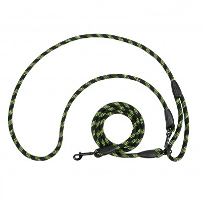 Поводок для собак Barksi Active (длина – 300 см диаметр – 7 мм) черно-салатовый