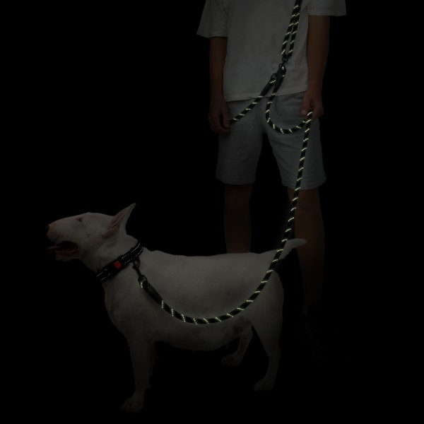 Поводок для собак Barksi Active (длина – 300 см диаметр – 7 мм) черно-салатовый 5