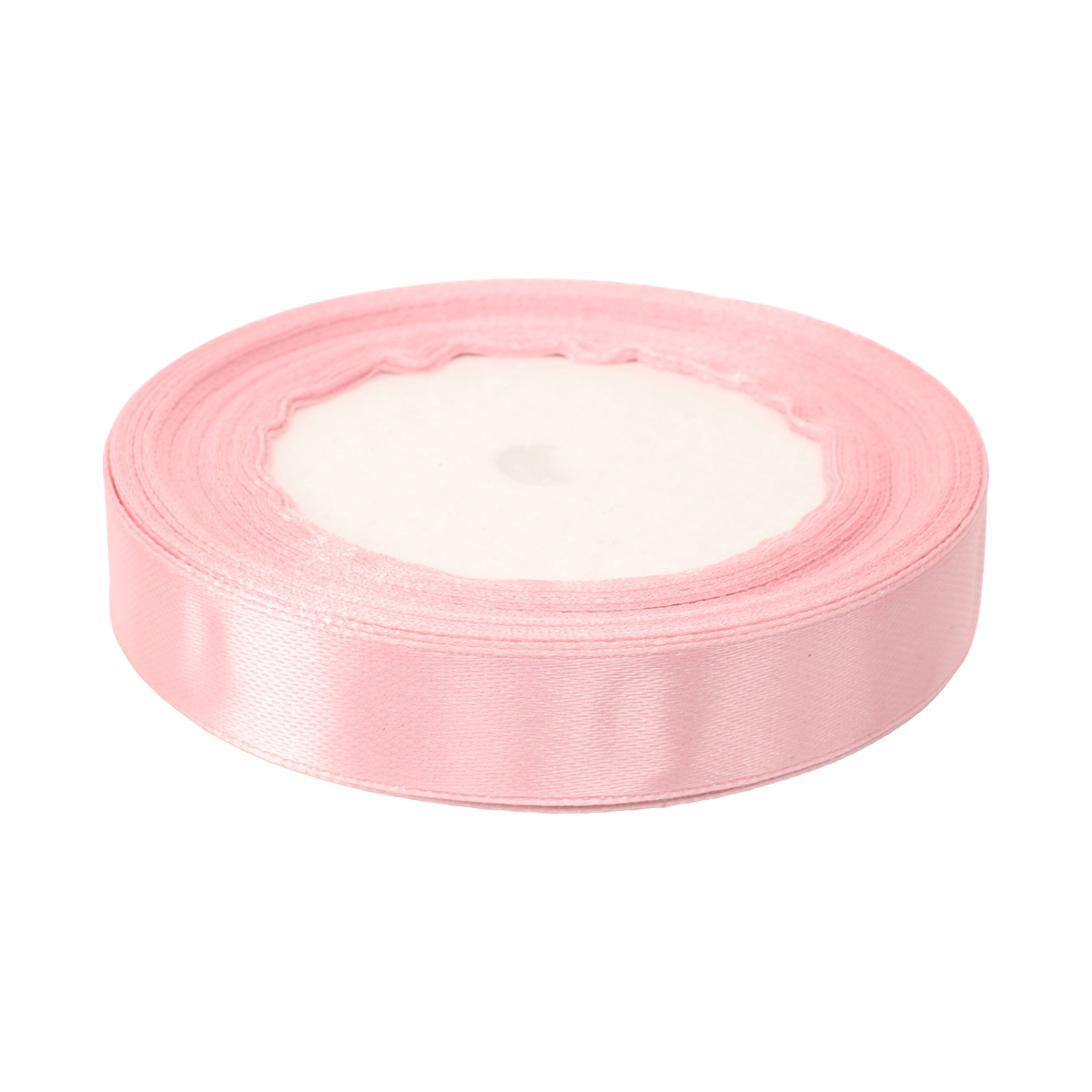 Стрічка атласна 15 мм*25 ярдів "Блідно-рожева", 152513501