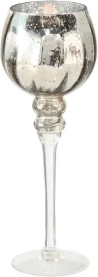 Свічник декоративний скляний "Manou" h=40 см, лаков., блискучий/матовий (2 диз.), 1015751