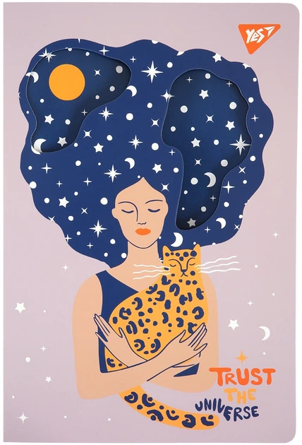 Зошит Yes А4/40 арк. "Trust the universe" з висічкою, лінія, 682015