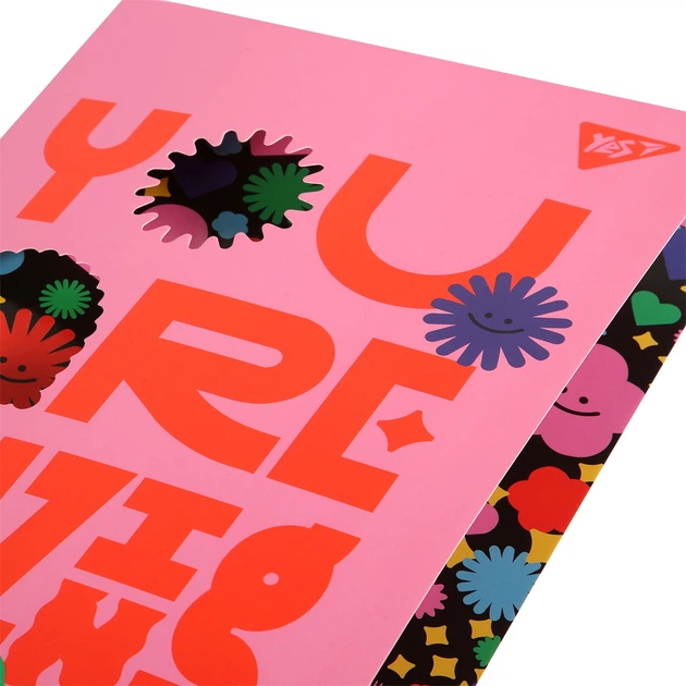 Зошит Yes А4/40 арк. "You are amazing" з висічкою, клітинка, 682017 1