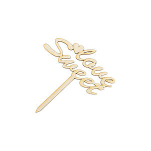 Заготовка деревянная Верхушка для торта "Люблю тебя", ВТ32