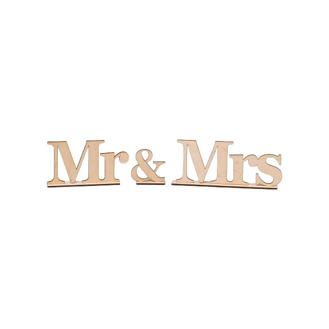 Заготовка деревянная Mr and Mrs (на подставке), С47