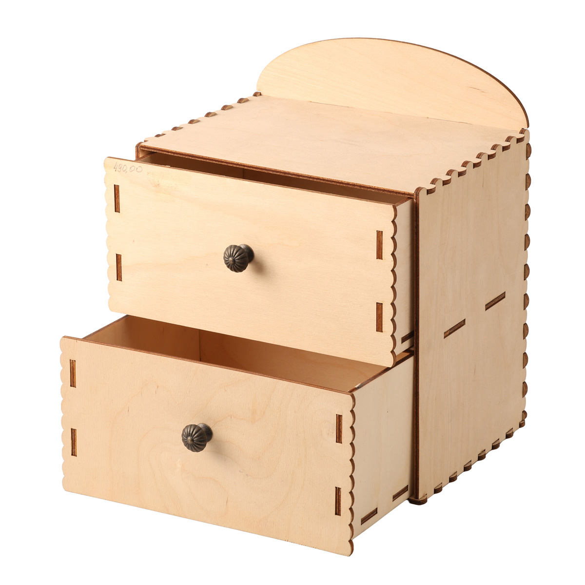 Заготовка деревянная Комодик с 2 ящиками, 26*22*16,5 см, Д84