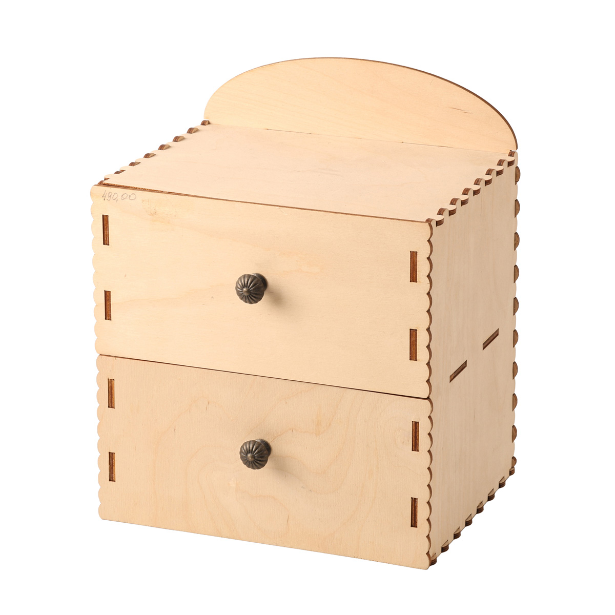 Заготовка деревянная Комодик с 2 ящиками, 26*22*16,5 см, Д84 1