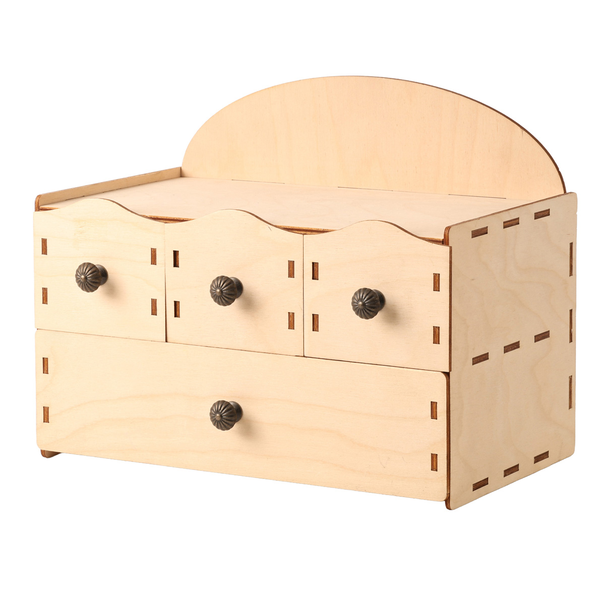 Заготовка деревянная Комодик с 4 ящиками,  28*17*22 см, Д85 1