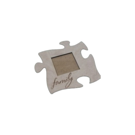 Заготовка деревянная Фоторамка "Пазл Family", Ф25