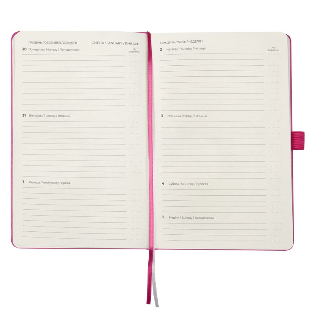 Еженедельник 2020 Axent Partner Strong, 125*195, розовый, 8505-20-10-A 3