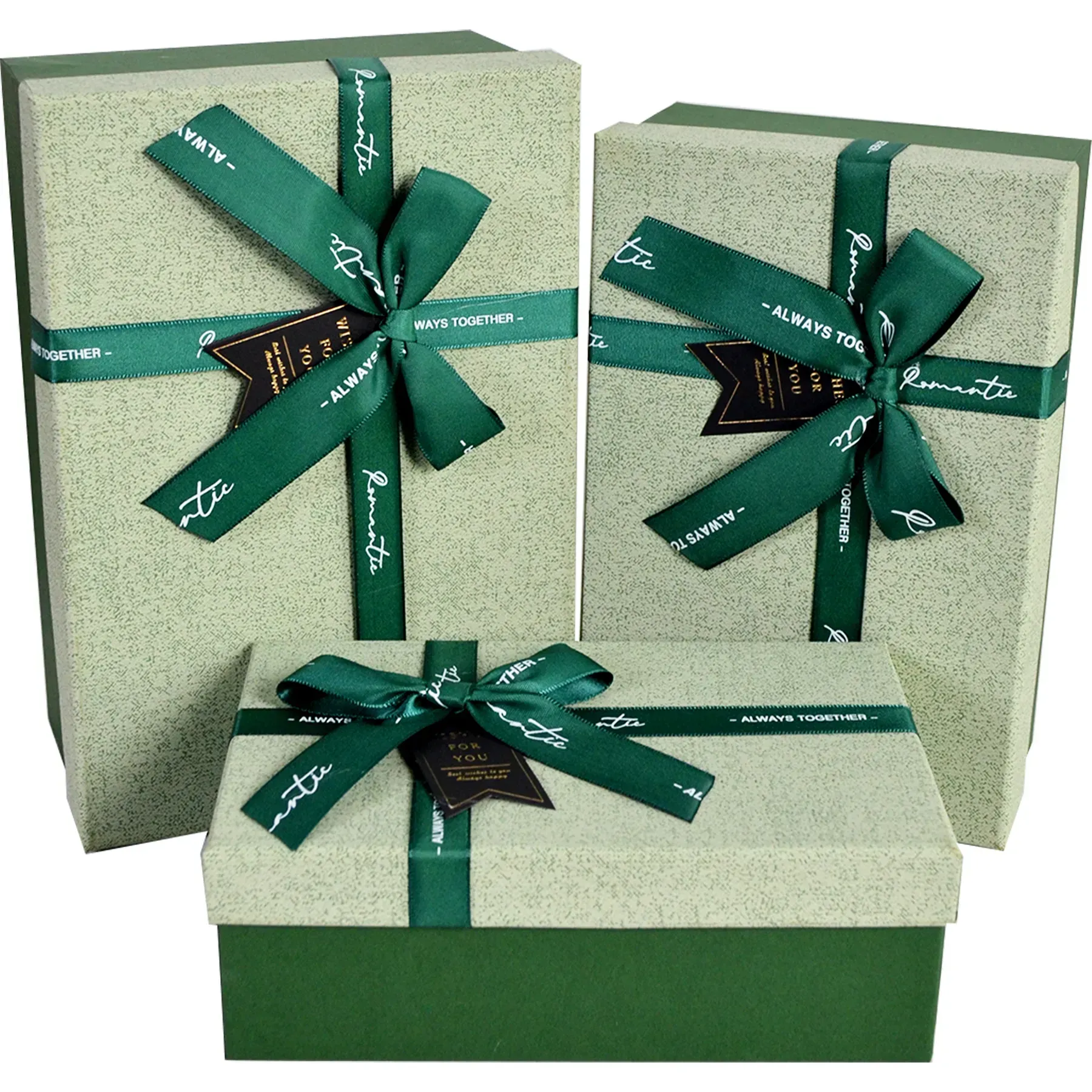 Подарочная коробка прямоугольная, зеленая с бантом, 19*12*6,5 см, 1103437021