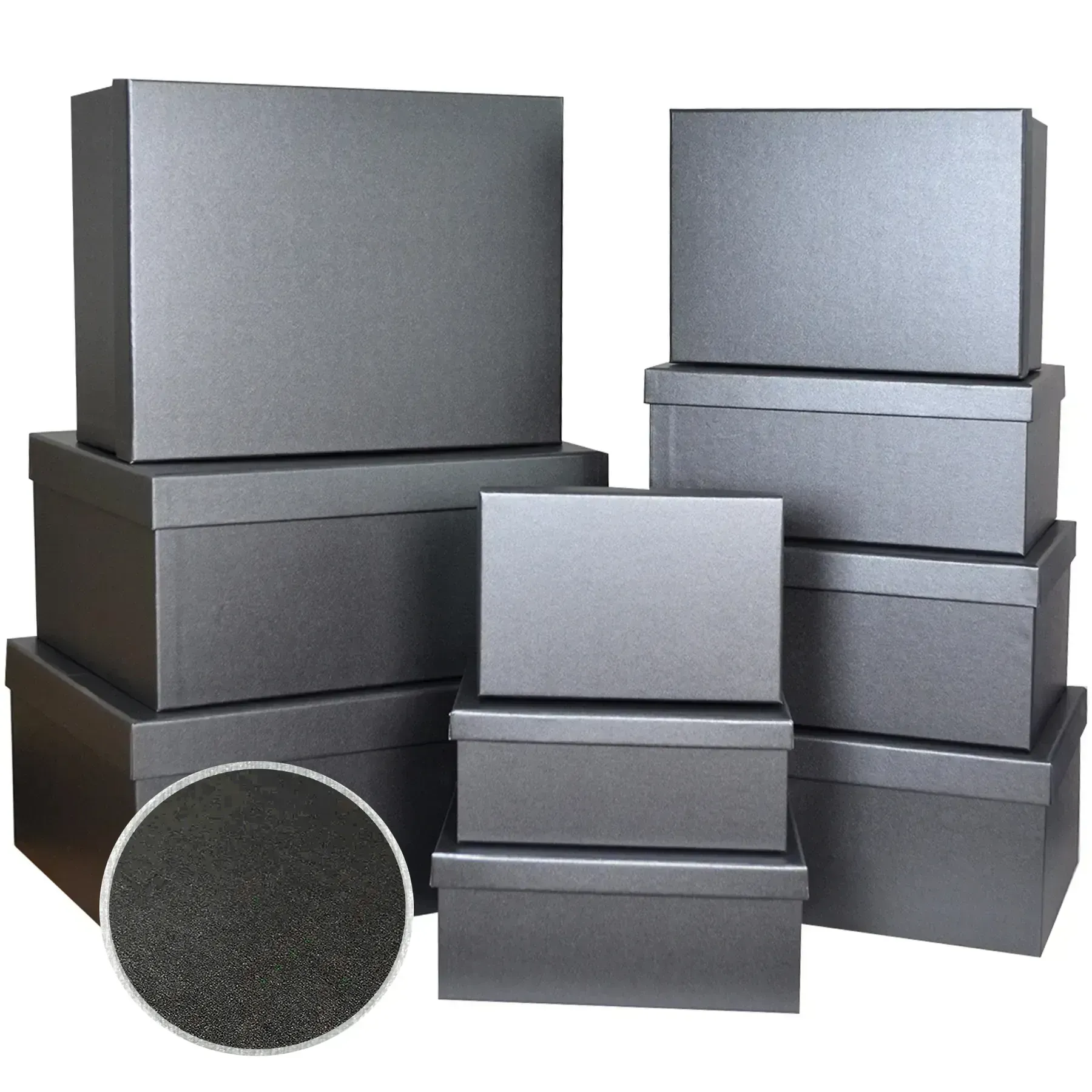 Подарочная коробка прямоугольная, черная, 25*18*10,5 см, 1010339714 1