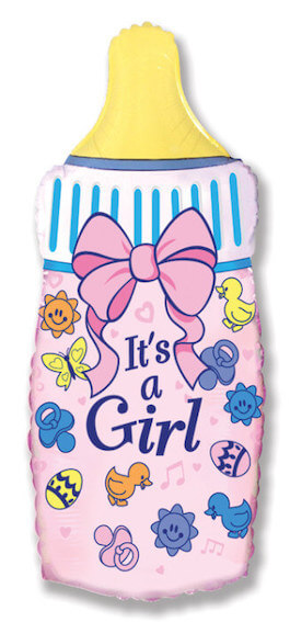 Шар воздушный Фигура Бутылка розовая Ф, 1207-0447