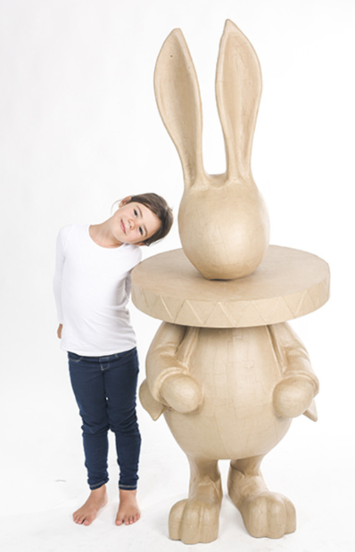 Заготовка из папье-маше большая "Кролик - Алиса в стране Чудес" 61,5*61,5*160 см, XLA27C ТМ "Clairefontaine" 1