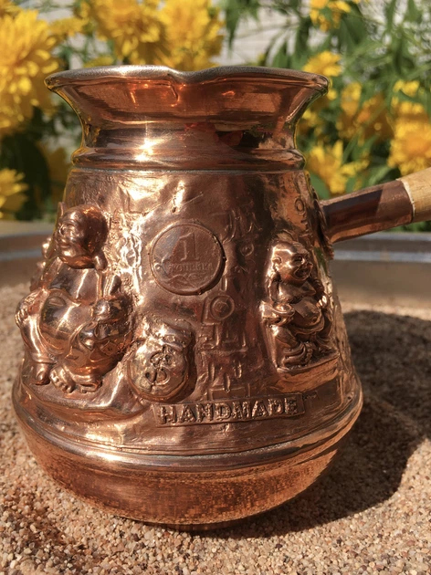 Турка мідна "Монах удачі" 450 мл 2