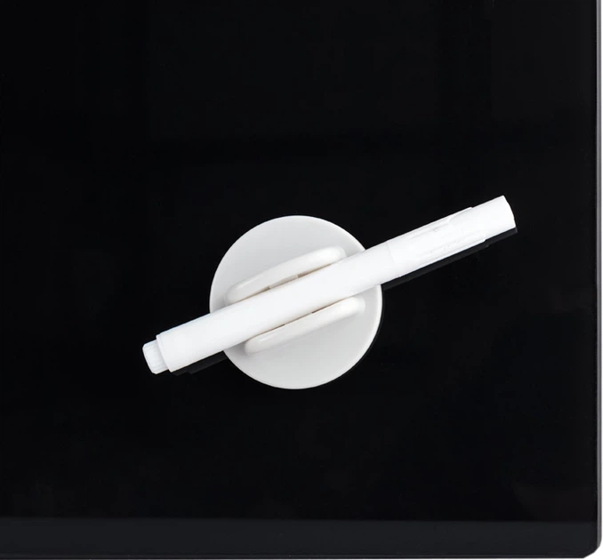 Дошка скляна магнітно-маркерна 60*90 см, чорна, 9615-01-А 1