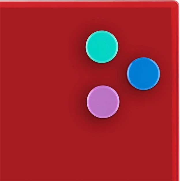 Дошка скляна магнітно-маркерна 60*90 см, червона, 9615-06-А 2