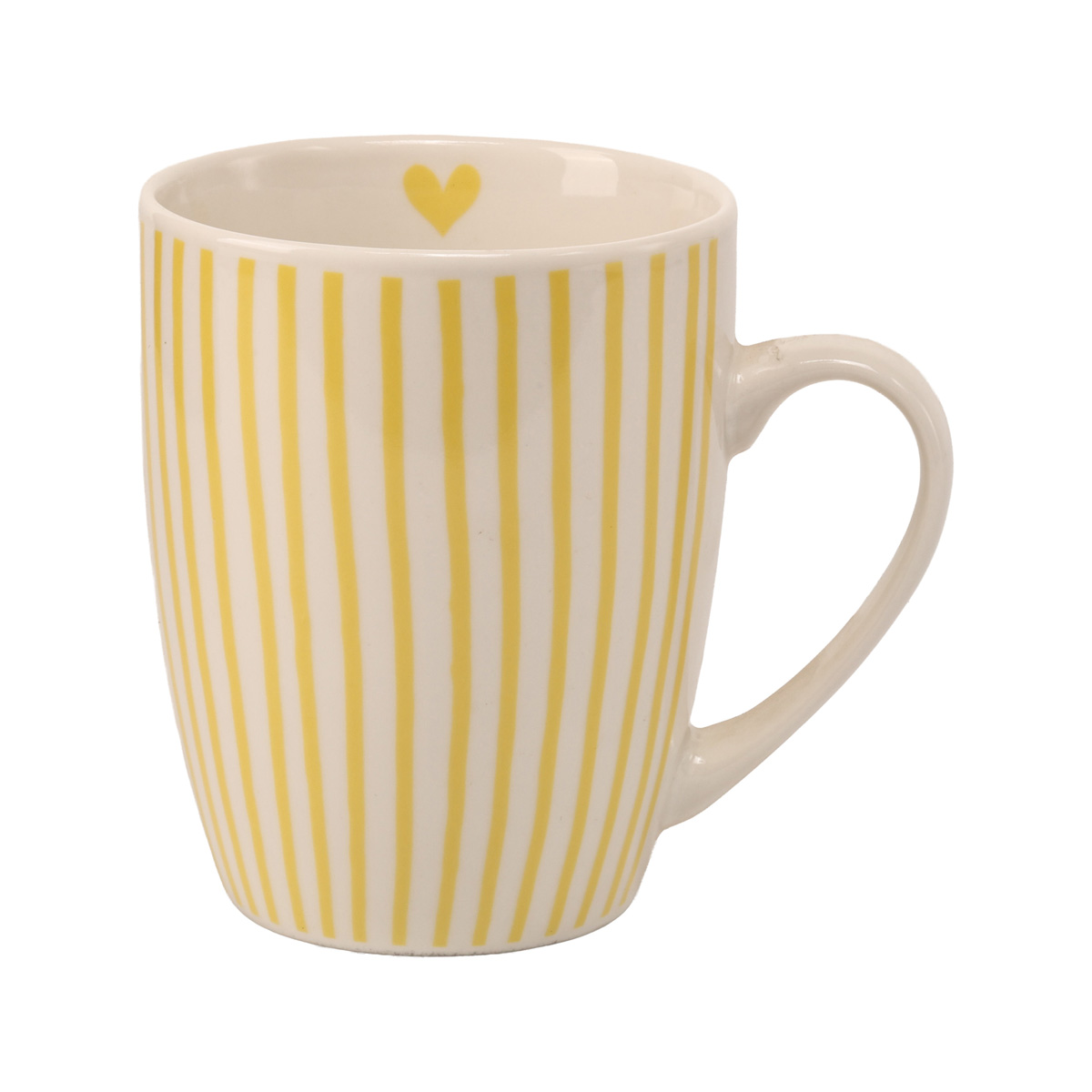 Чашка фарфоровая "Sunny" 350 мл, белый с жёлтым геометрическим принтом (3 вида), 2006647
