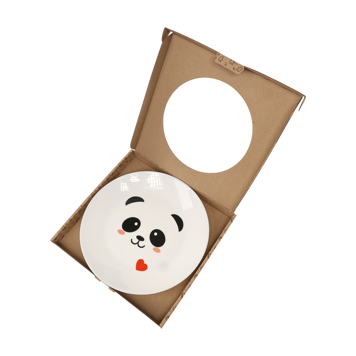 Тарелка "Панда" 25 см стеклокерамика + подарочная коробка Kvarta, 1208 2