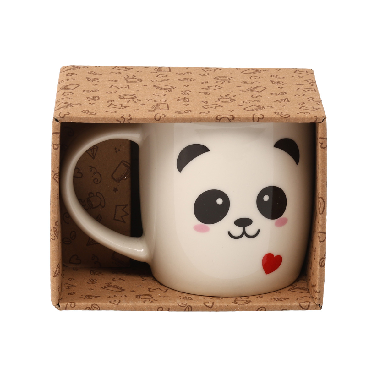 Чашка "Панда морда" бочка, 360 мл + подарункова коробка Kvarta, 1854 1