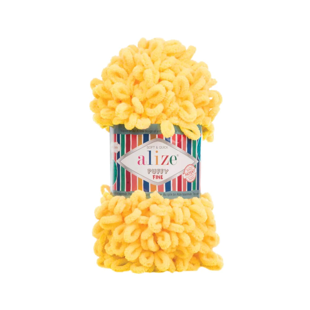 Пряжа мікрополіестер 216 Мімоза, TM Alize Puffy Fine