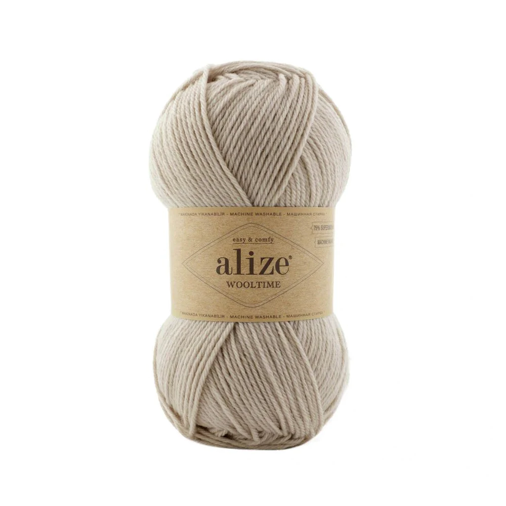 Пряжая шерсть 152 Бежевый меланж, TM Alize - Wooltime