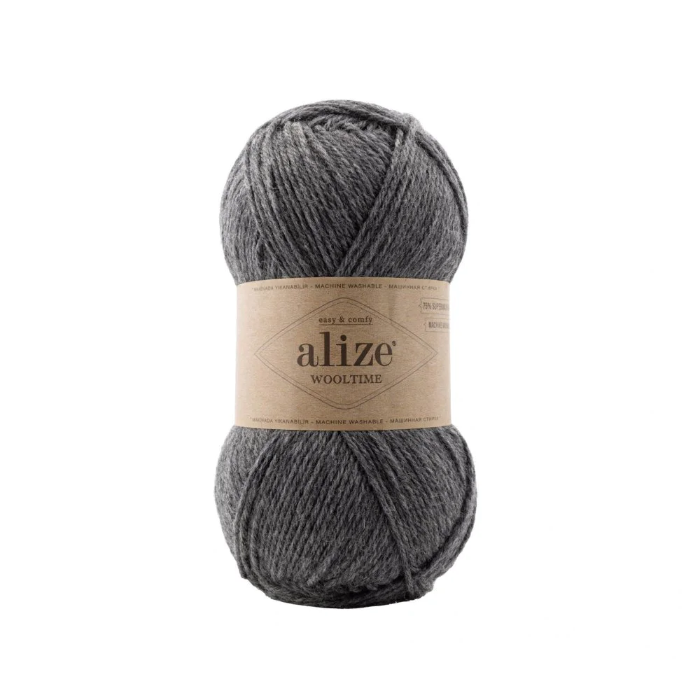Пряжая шерсть 182 Серый меланж, TM Alize - Wooltime