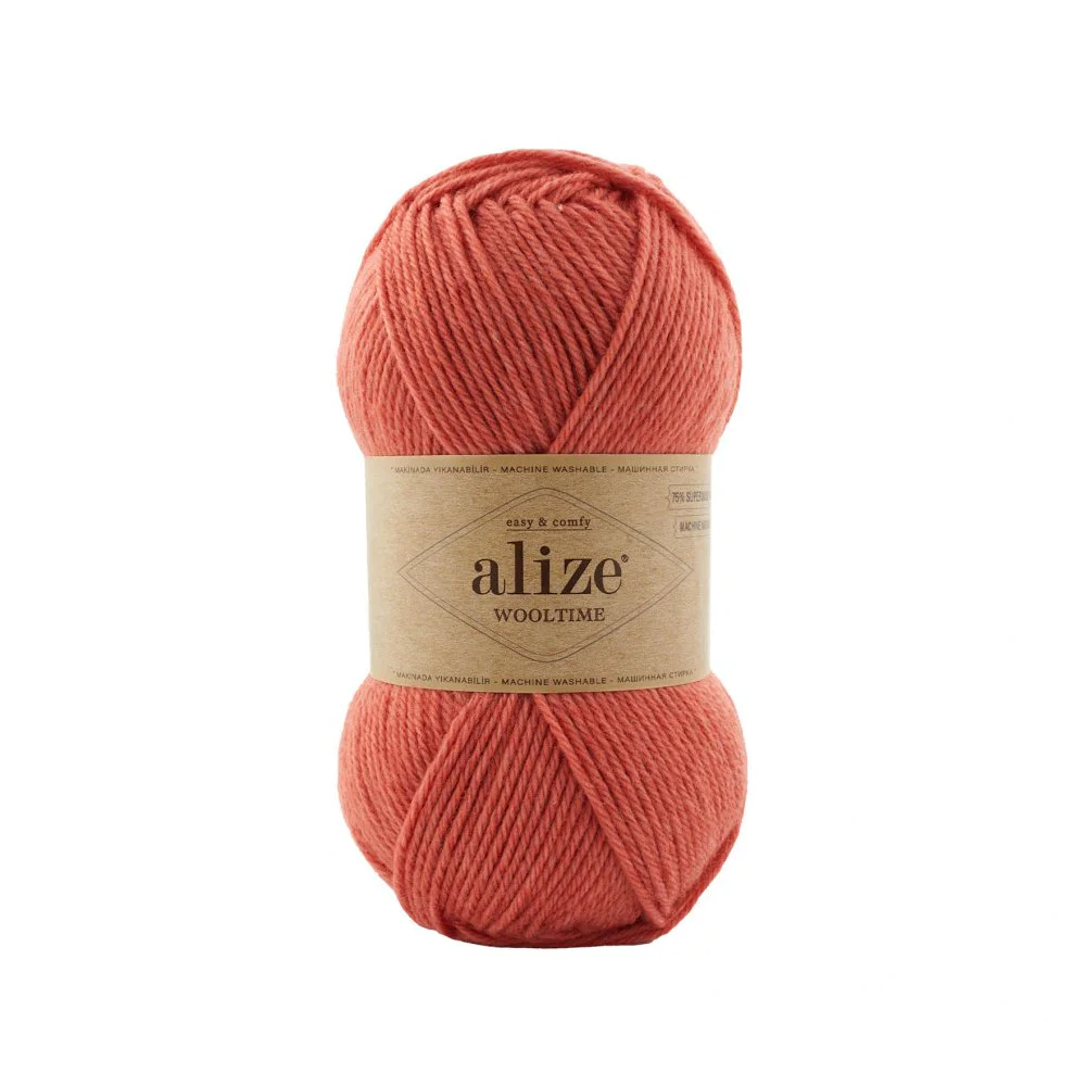 Пряжая шерсть 691 Коралловый, TM Alize - Wooltime