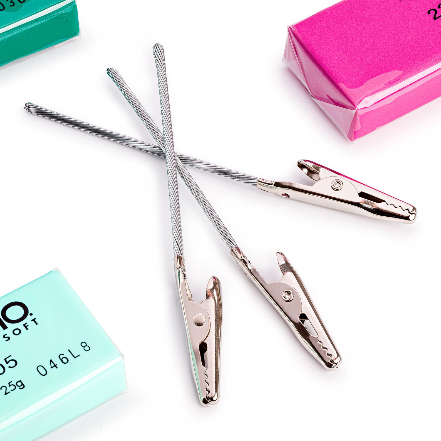 Набор пластики soft "Кактусы держатели фото" 4 цв*25г, 3 клипсы для фото, Fimo 2