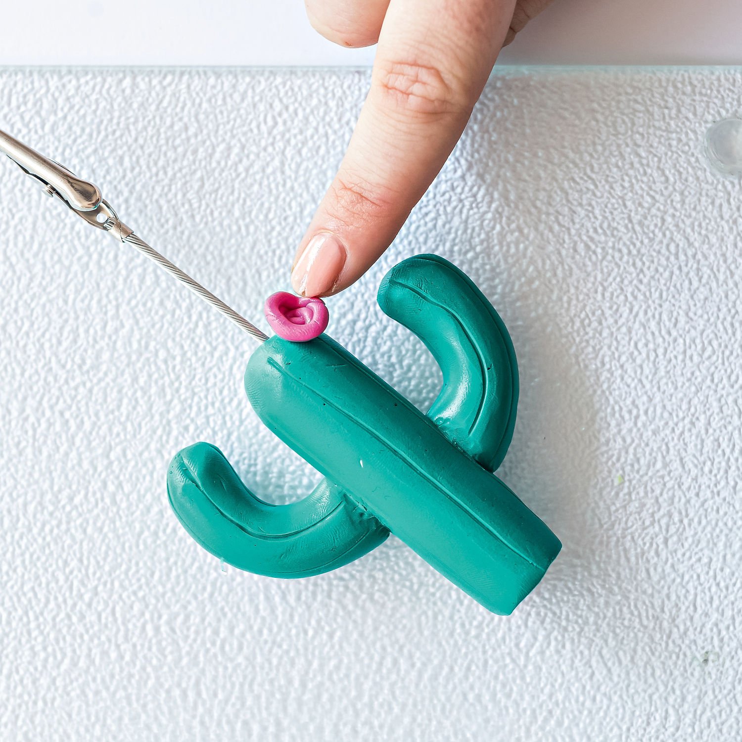 Набор пластики soft "Кактусы держатели фото" 4 цв*25г, 3 клипсы для фото, Fimo 3