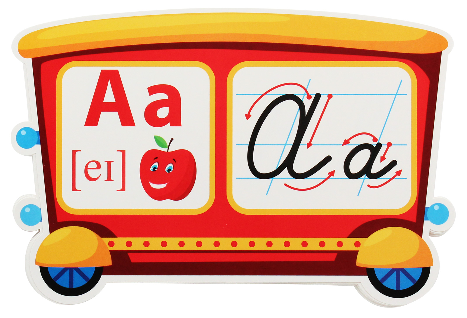 Outlet40 Набор карт "Поезд с вагонами. Буквы английского алфавита"(у), 347462/1025463 2