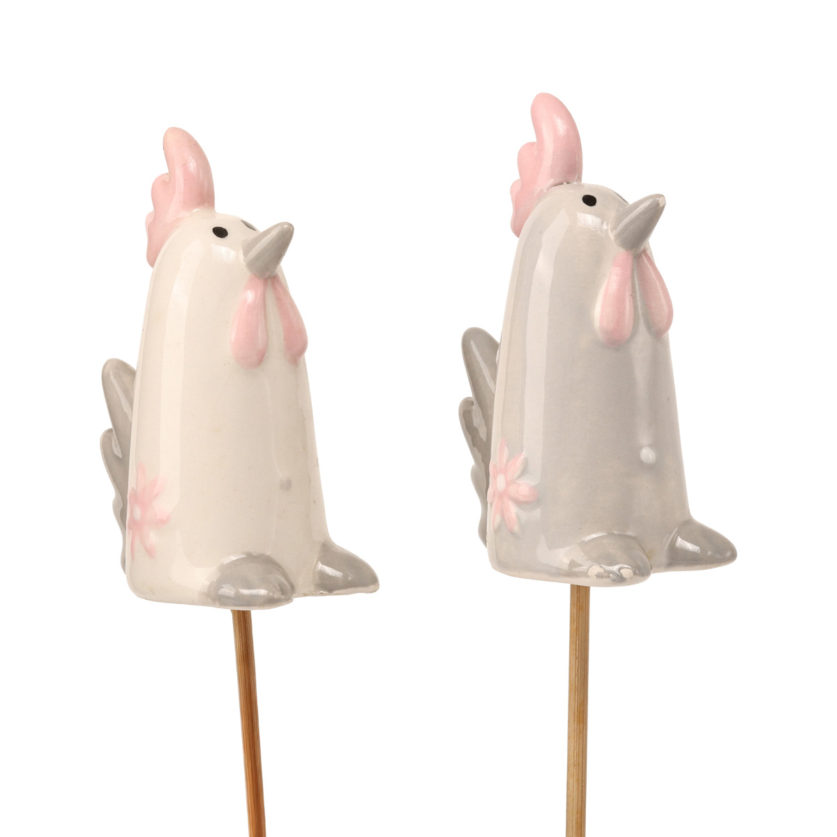 Декор керамічний "Курочка" 2 види, 26 см, на паличці, 834-779