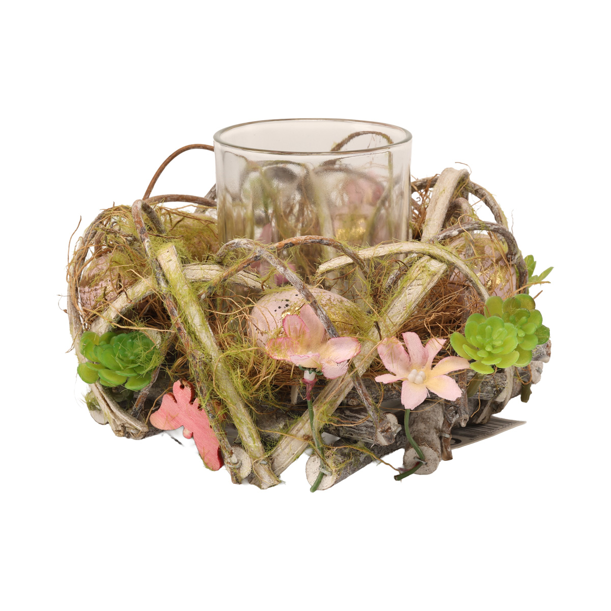 Пасхальная декорация с подсвечником стеклянным 17*10 см (5 изд. в ассорт.), YZB800040 1