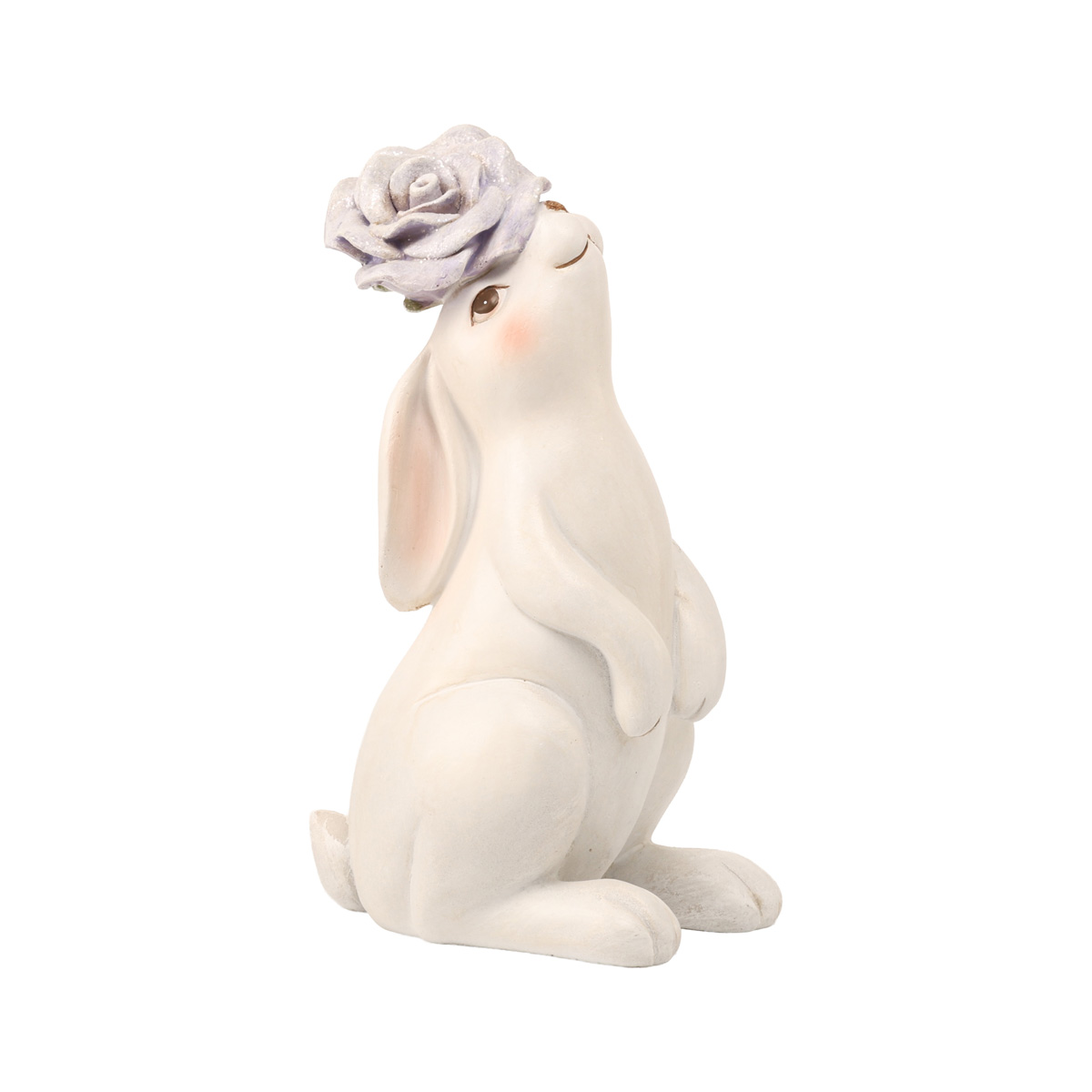 Статуетка декоративна "Кролик з квіткою" 21,5 см, 831-828