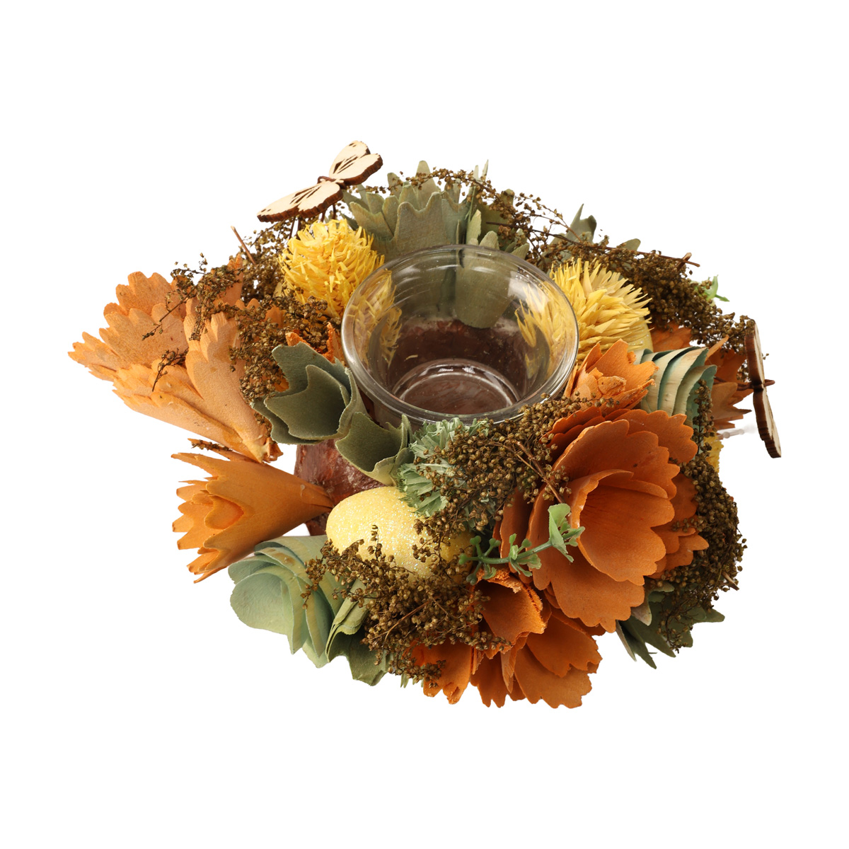 Свічник декоративний пасхальний 15 см, жовто-помаранчевий, 743-910