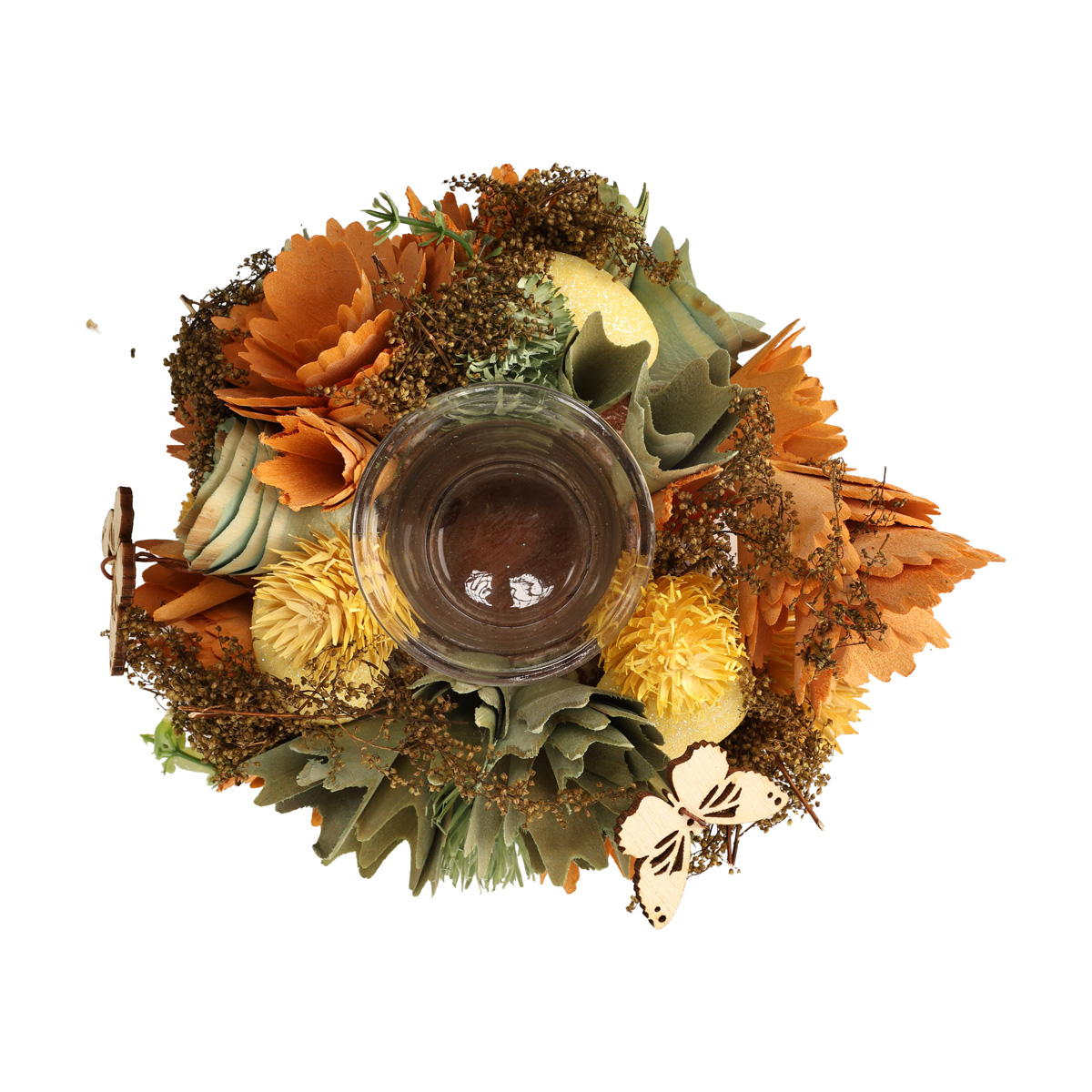 Свічник декоративний пасхальний 15 см, жовто-помаранчевий, 743-910 1