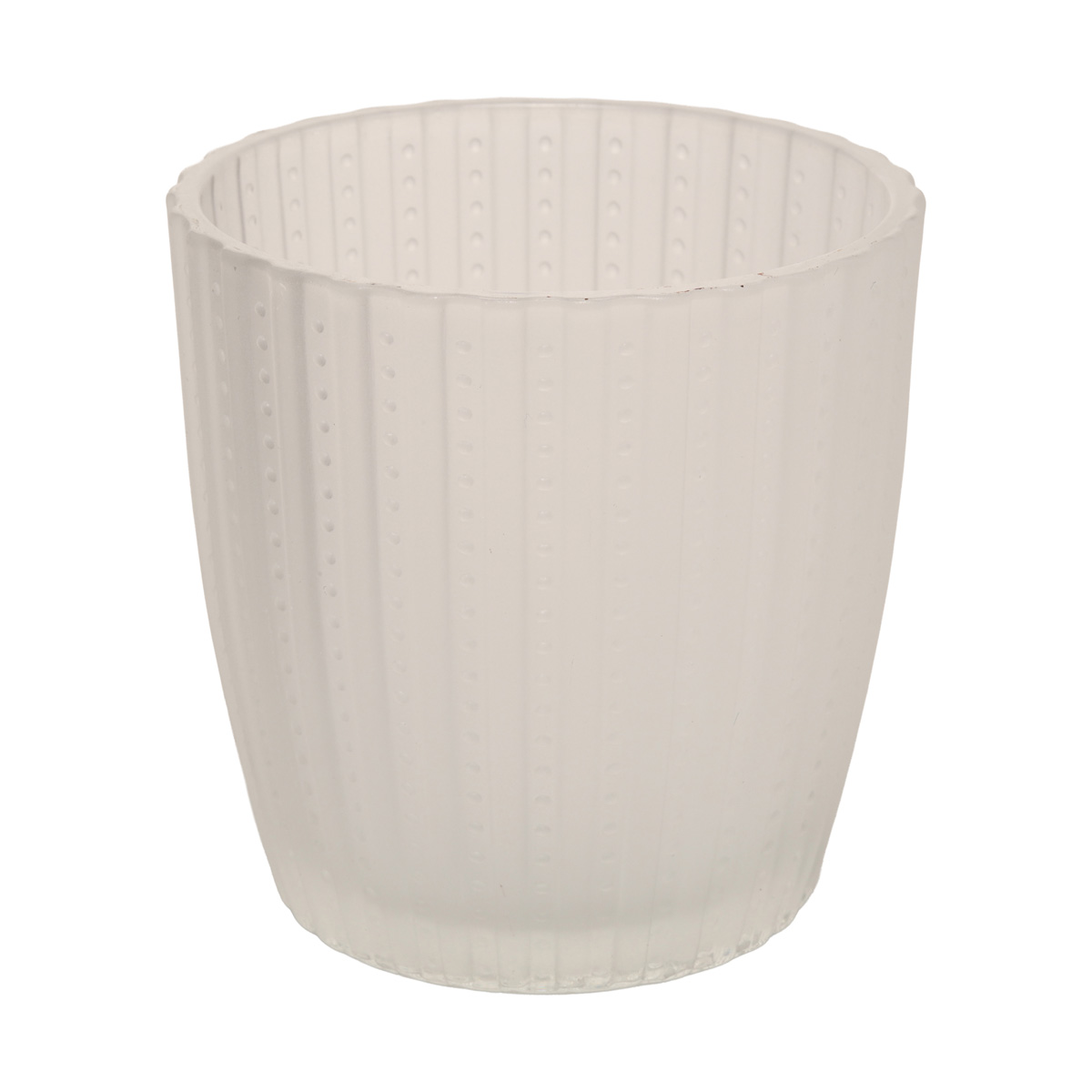 Набор подсвечников декоративных стеклянных "Marilu" h=7,5 см/d=7,3 см (4 шт.), лакированый, белый, 2001879 2