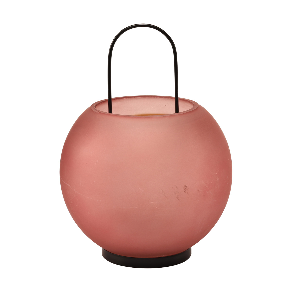 Свічник декоративний скляний "Pure" h=22 см з ручкою в асортим., 1021944