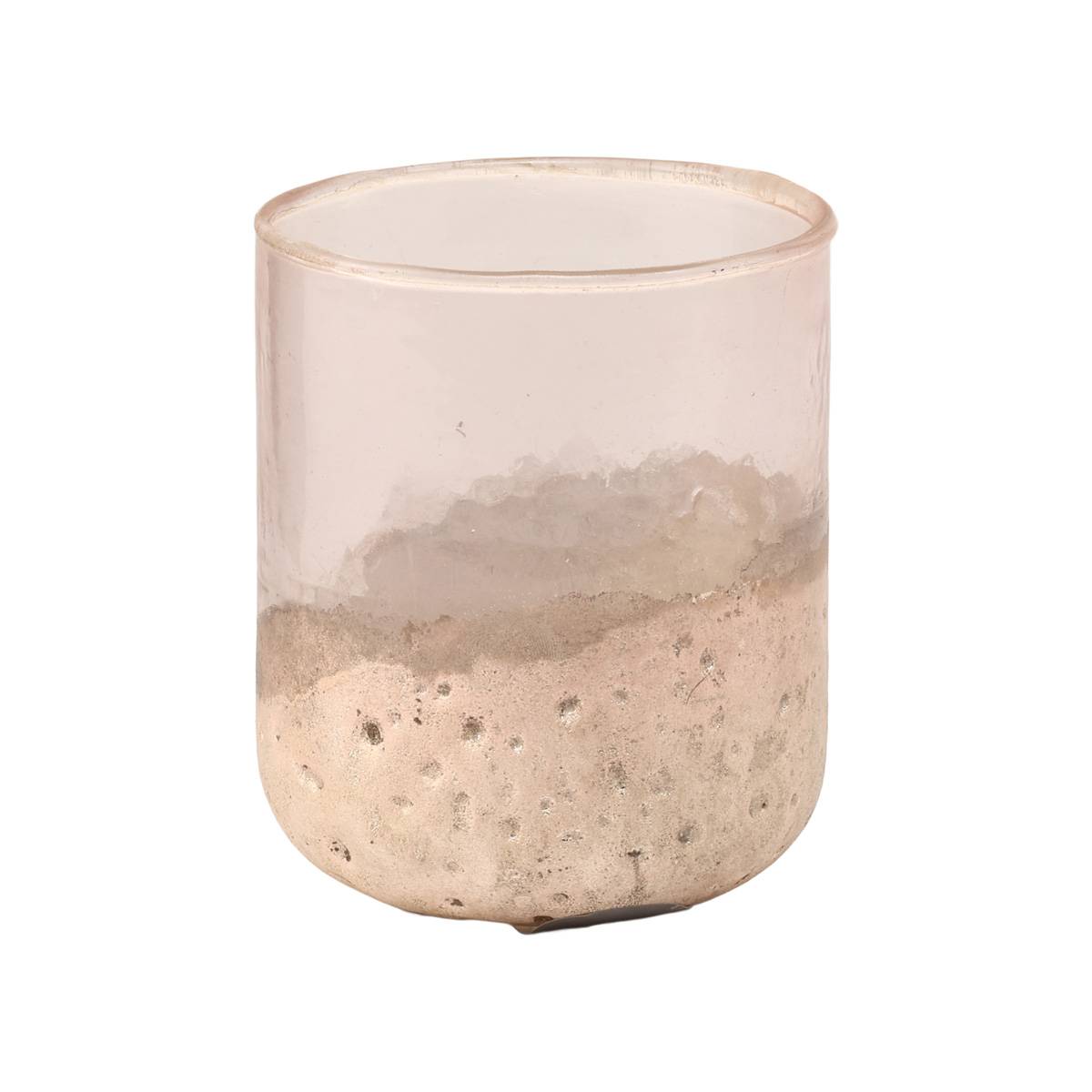 Подсвечник декоративный стеклянный "Arly" h=10 см, лакированый, розовые цвета (2 вида), 2014418 1