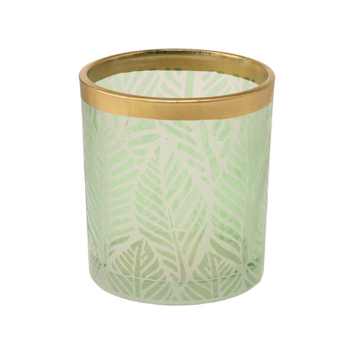 Подсвечник декоративный стеклянный "Farian" h=8 см/d=7 см, лакированный, зелёные цвета (3 вида), 9821856/1008641