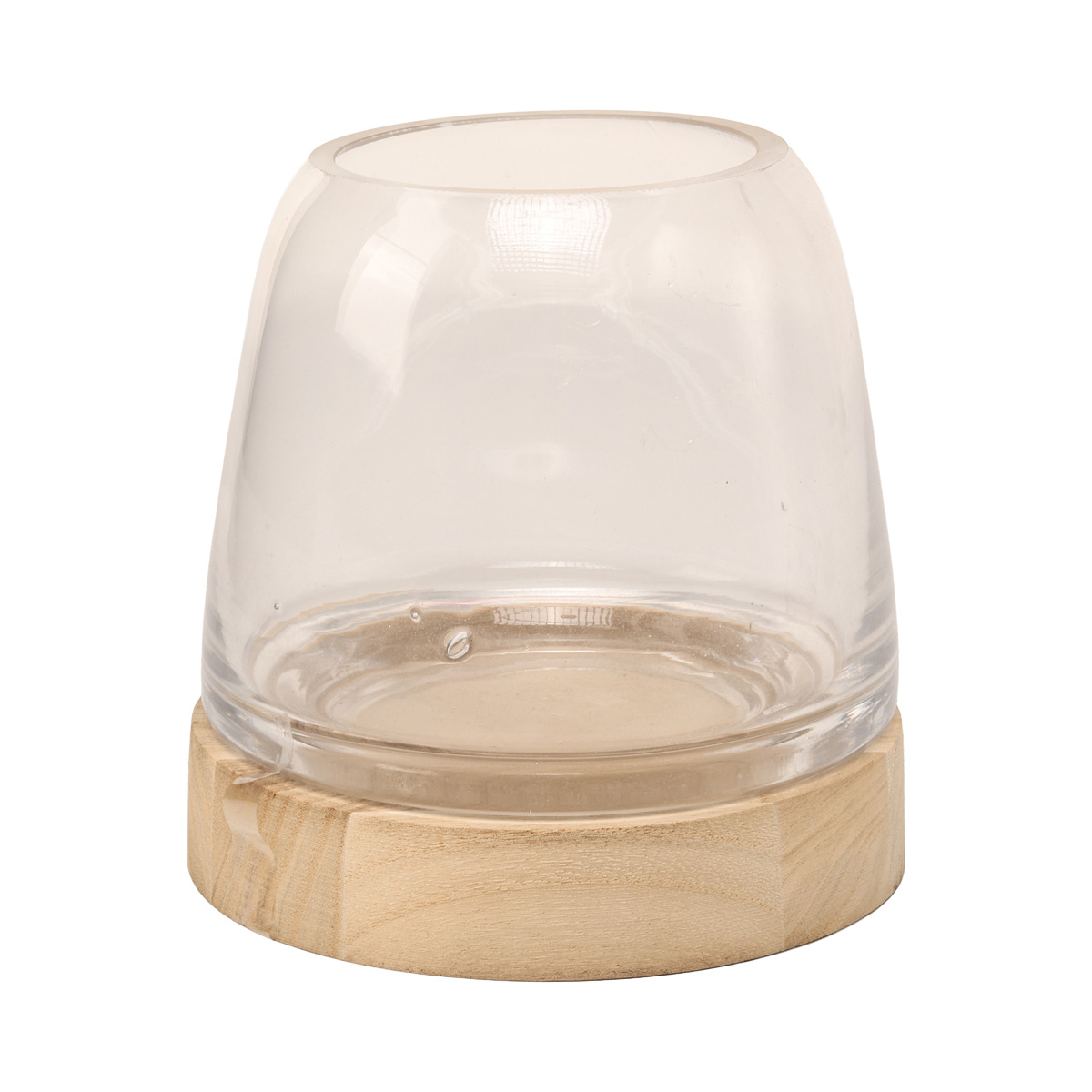 Подсвечник декоративный стеклянный "Filio" h=13 см/d=13 см, прозрачное стекло, 1005697