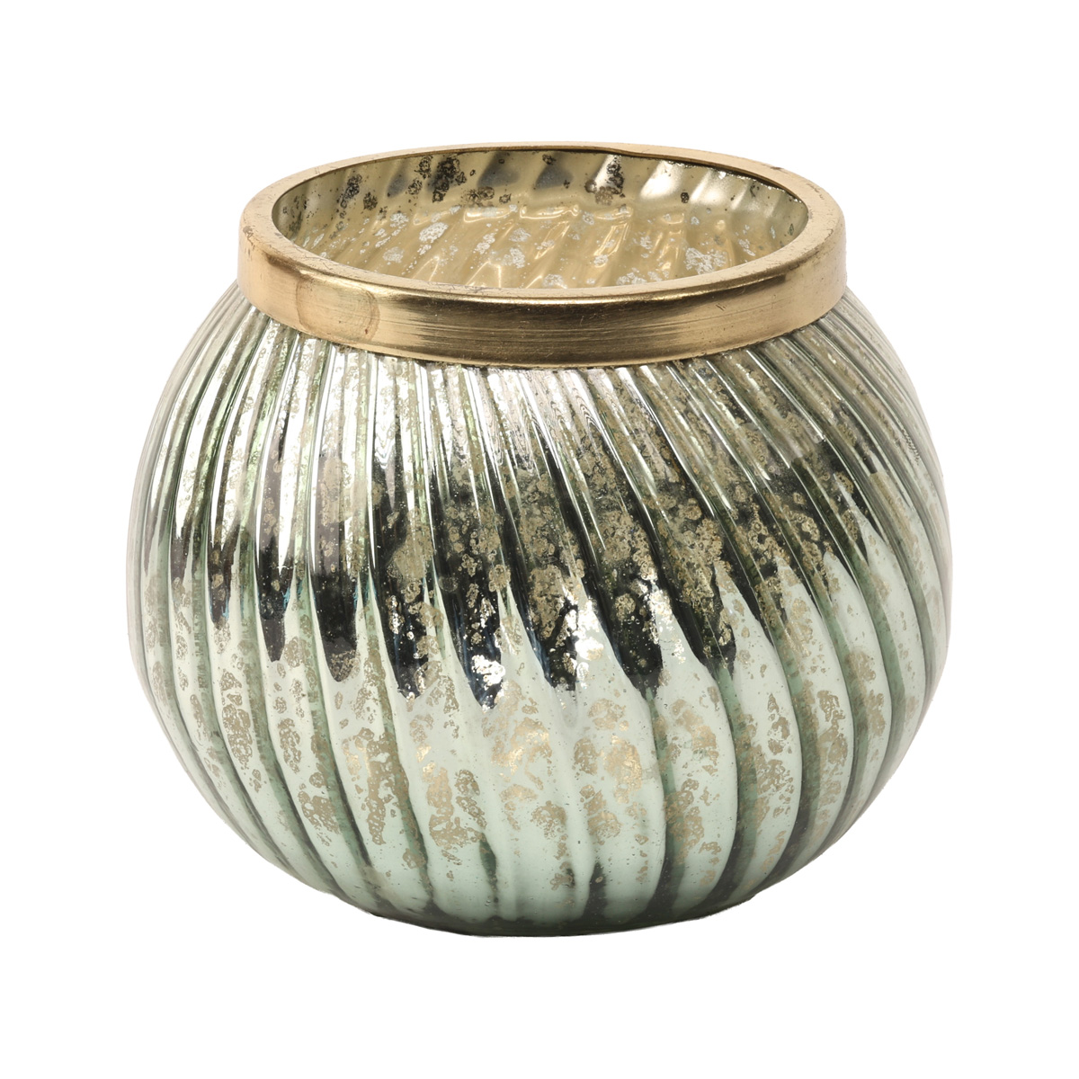 Подсвечник декоративный стеклянный "Niagara" h=10 см, лакированный, бирюзовый/серебряный, 2004415