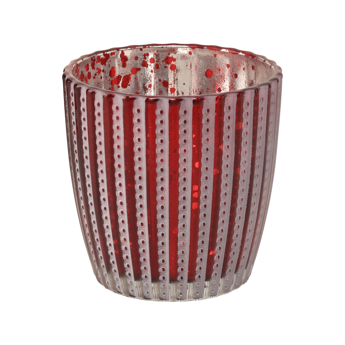 Подсвечник декоративный стеклянный "Pepita" h=9 см, лакированный, красный цвет (3 вида), 2003716