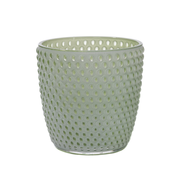 Подсвечник декоративный стеклянный "Round" h=9 см/d=9 см, лакированный, салатовые цвета (3 вида), 9809274/2007095 1