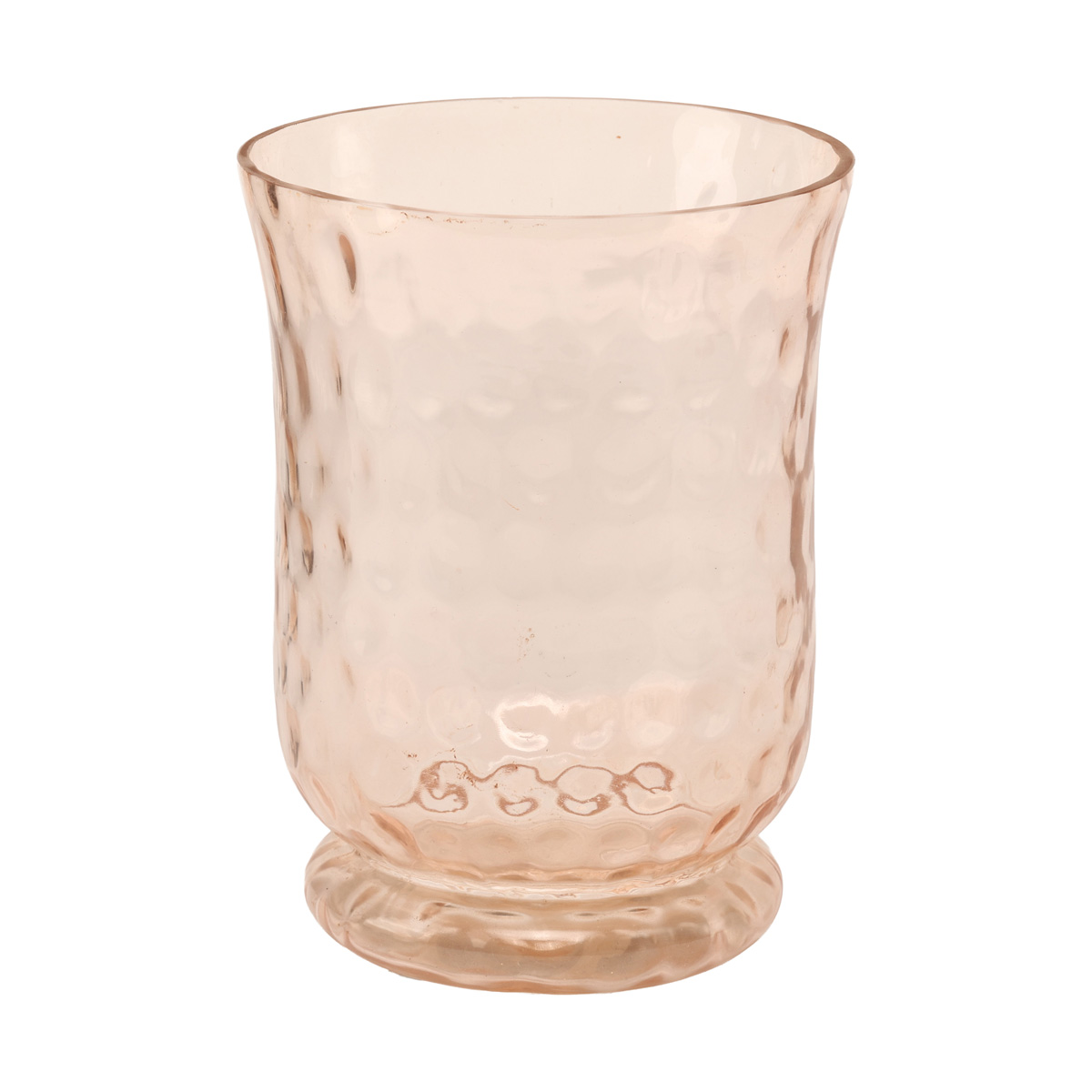 Подсвечник стеклянный прозрачный "Reyna" h=15 см, лакированый, розовые цвета (3 вида), 1019130 1