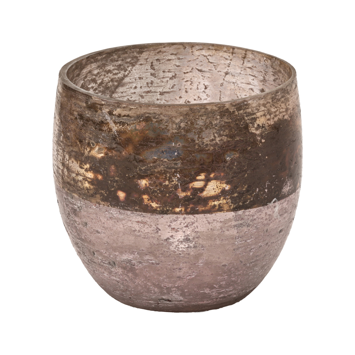 Свічник скляний рожевий 9*10 см, 876-075 Lefard