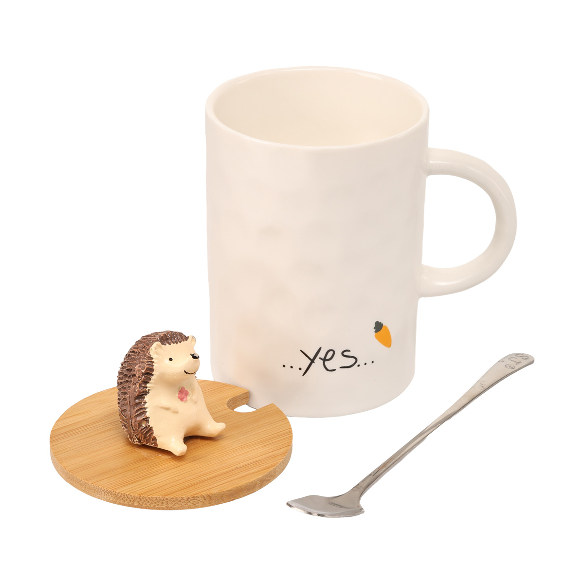 Кружка с крышкой и ложкой "Ёж", O8030-53 2