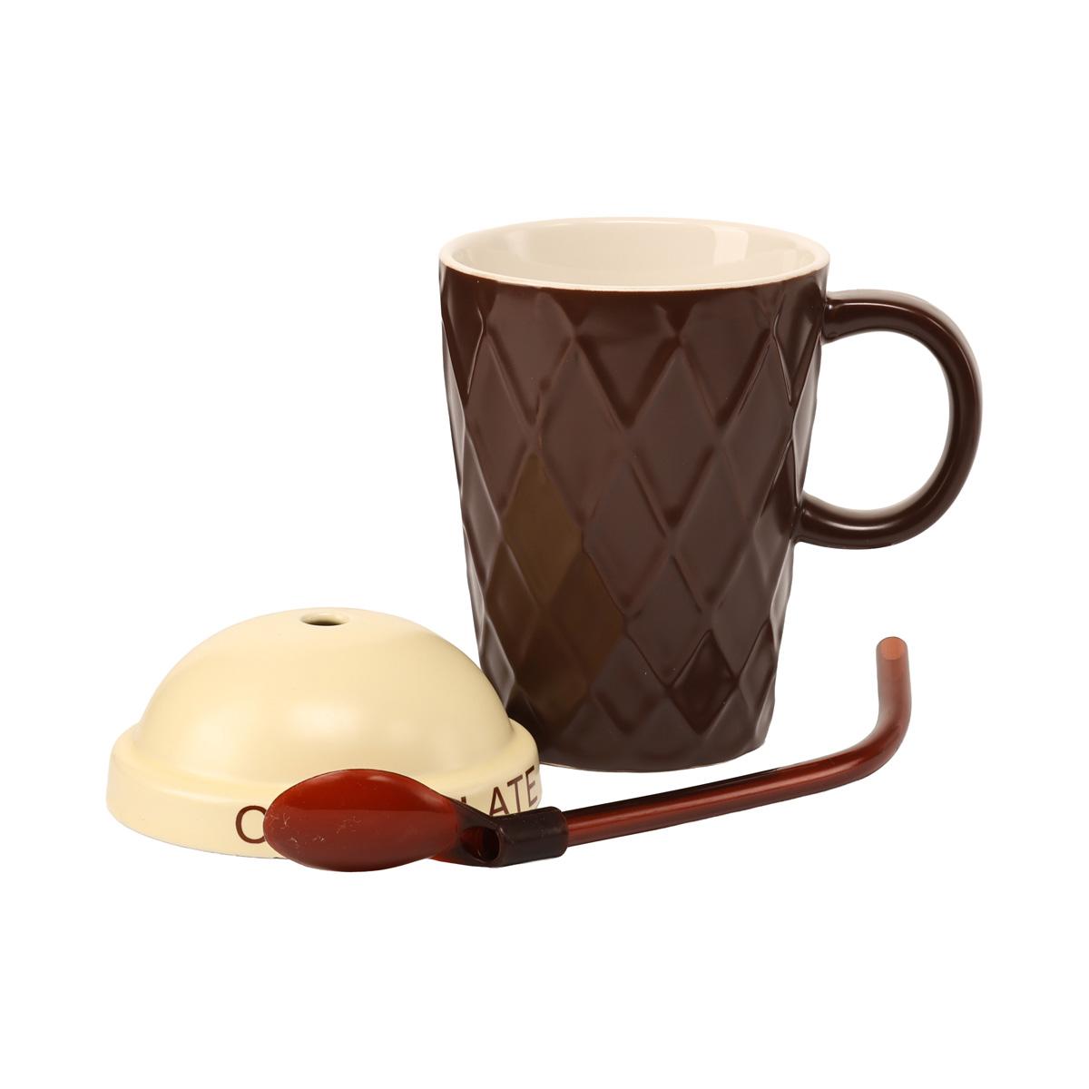 Кружка с крышкой и трубочкой "Айс-Крим", 34367-6 1