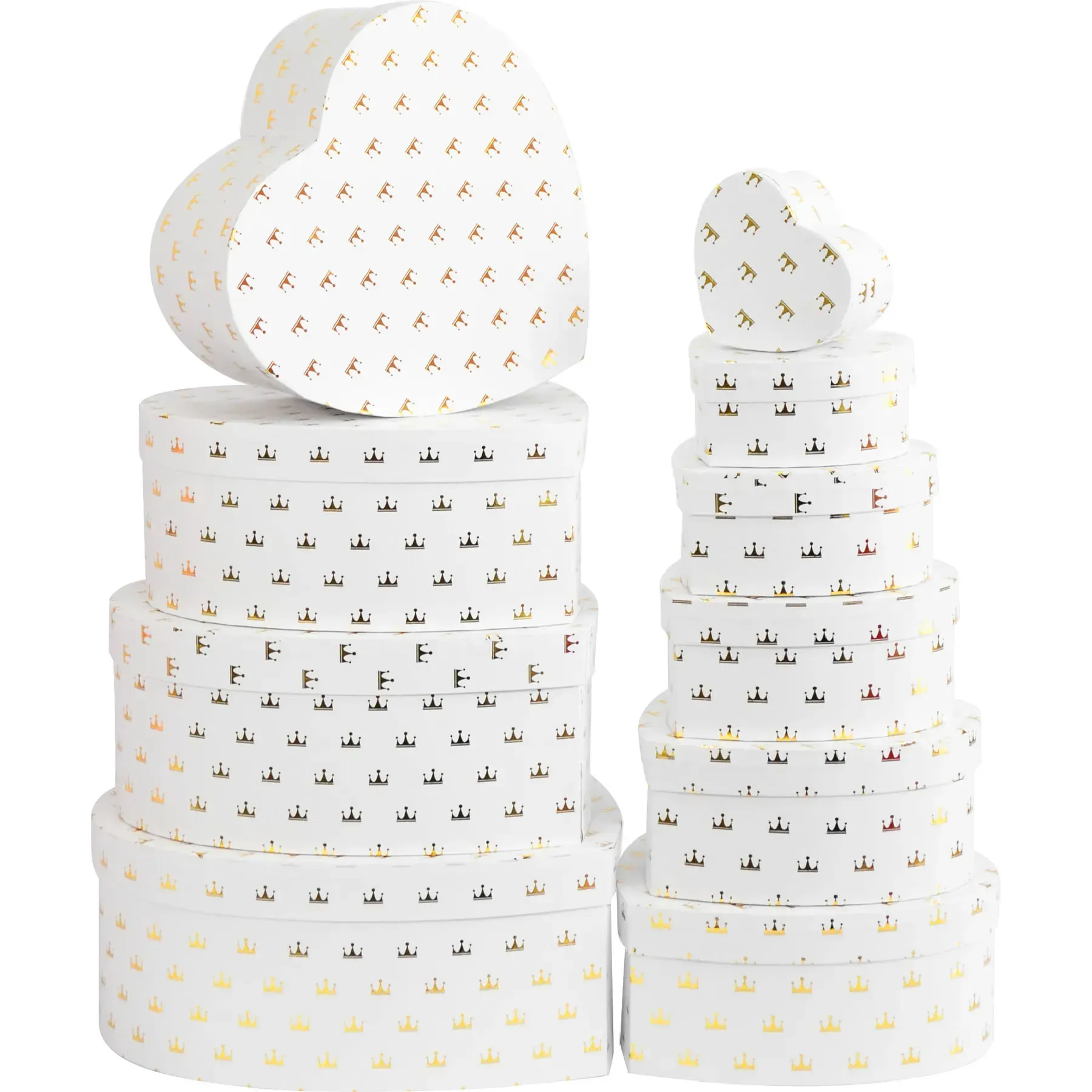 Подарункова коробка у вигляді серця, біла, "Золота корона", 22,8*22,3*10 см, 3110324606