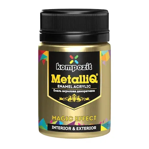 Краска акриловая эмаль MetalliQ "Kompozit", золото, 0,07 кг